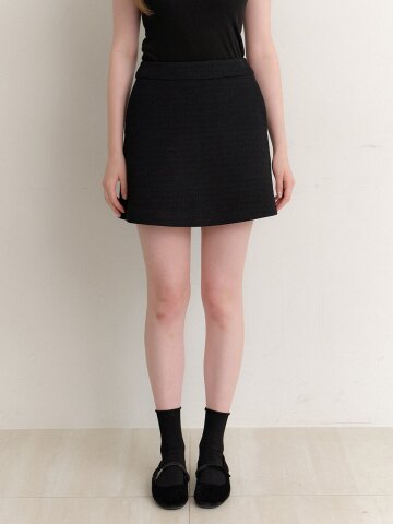 ELEN Tweed A-Line Mini-Skirt / Black(2color)