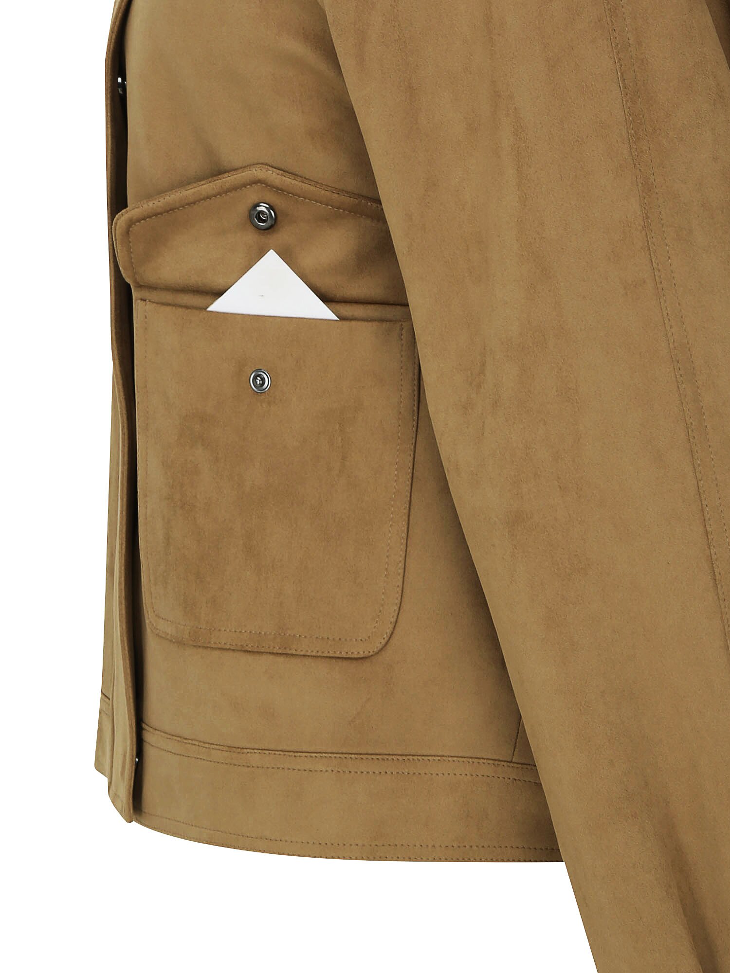 스웨이드 래글런 칼라 집업 재킷 (BEIGE)