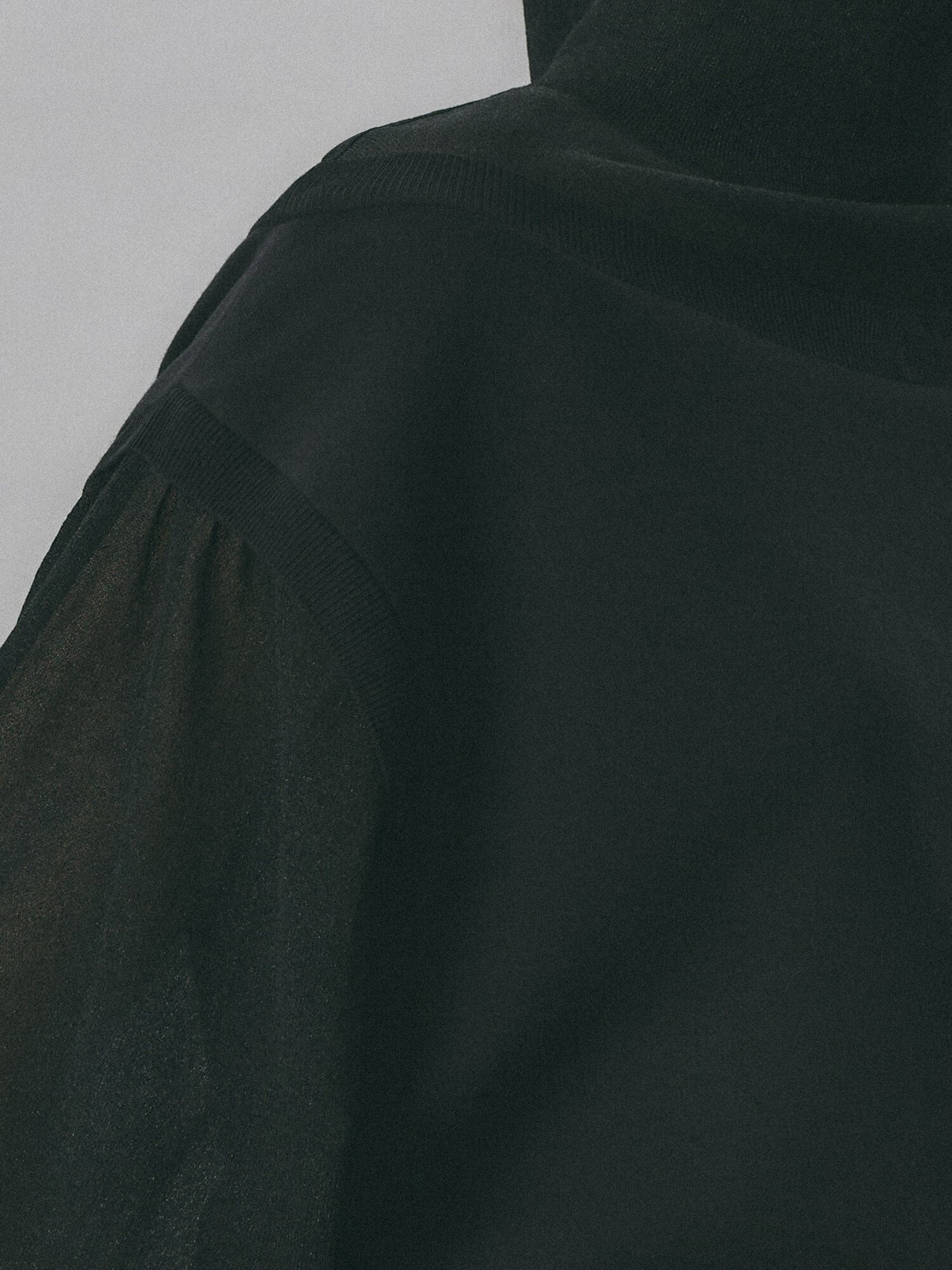 텍스처 블록 집업 니트 (BLACK)