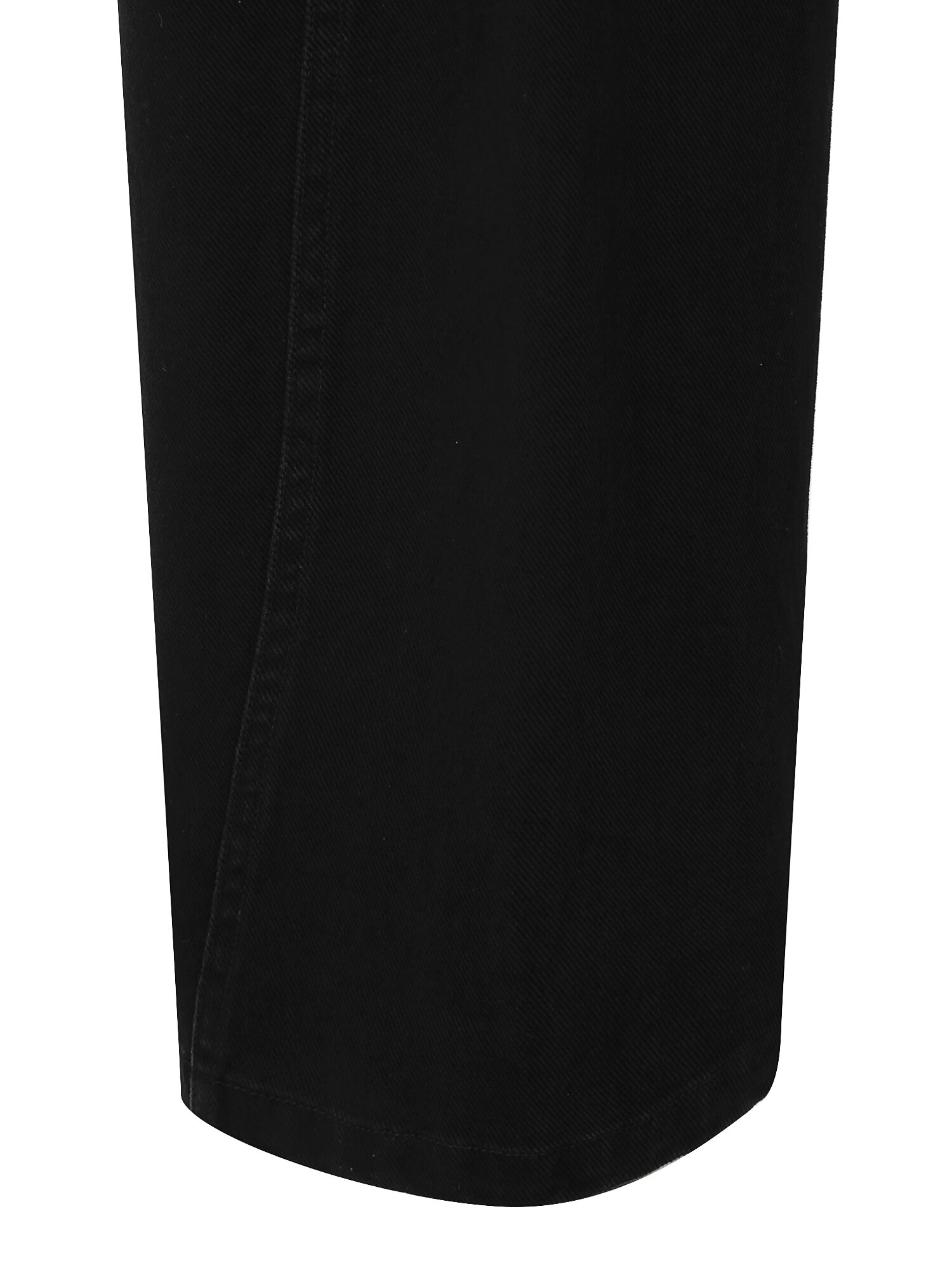 하이 웨이스트 와이드 데님 팬츠 (BLACK)