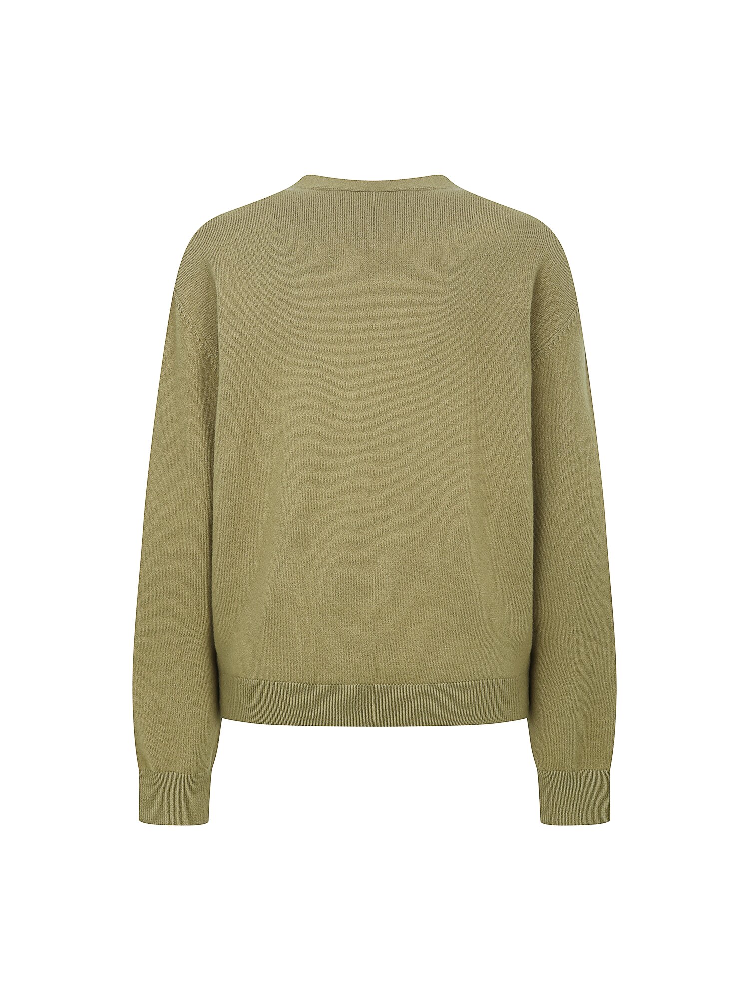 루즈핏 캐시미어 브이넥 가디건 (KHAKI BEIGE)