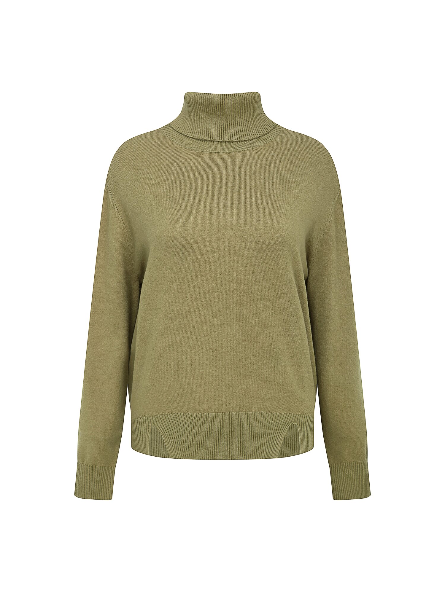 캐시미어 터틀넥 풀오버 니트 (KHAKI BEIGE)