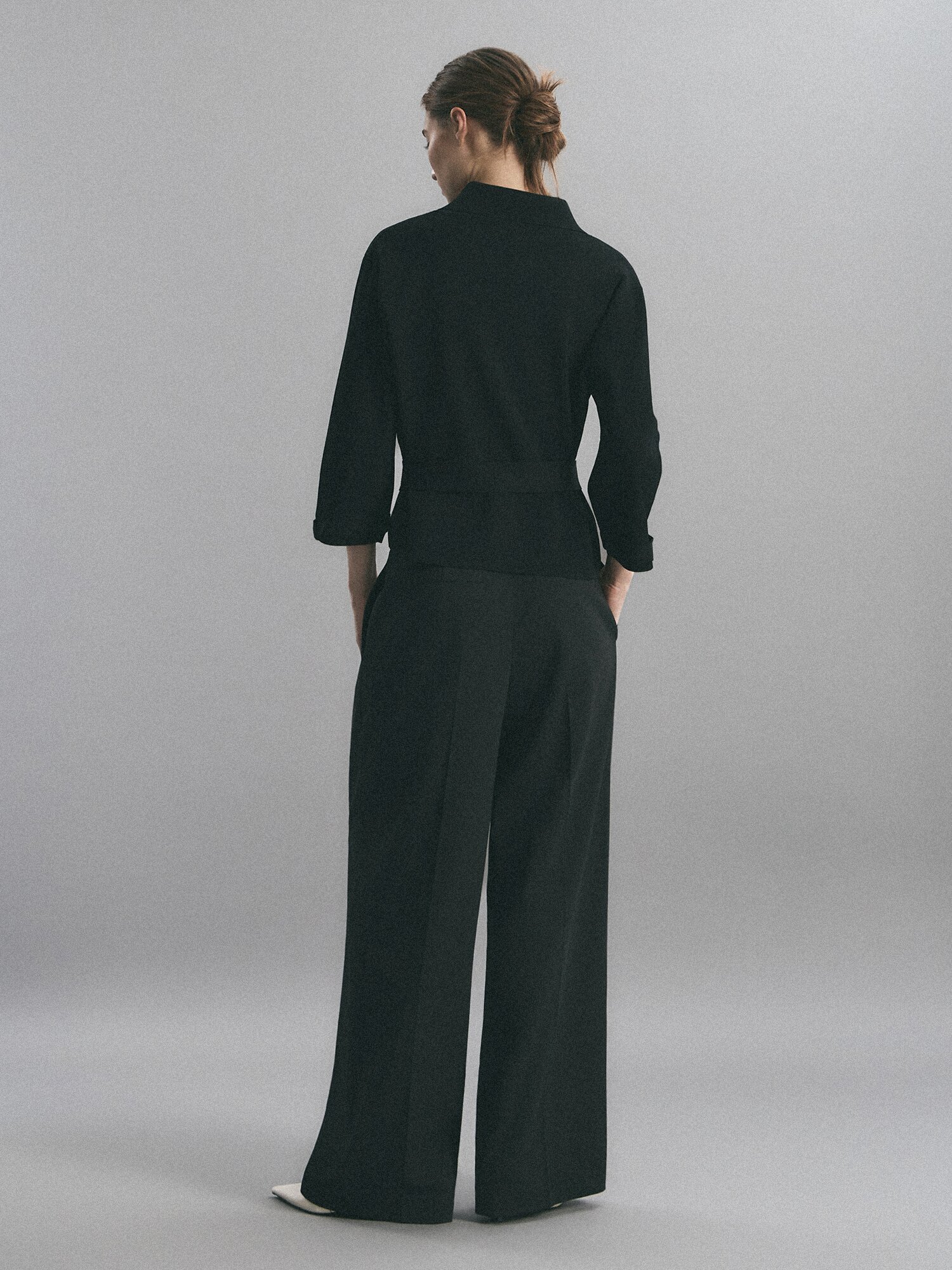 벨티드 테일러드 가디건 (BLACK)