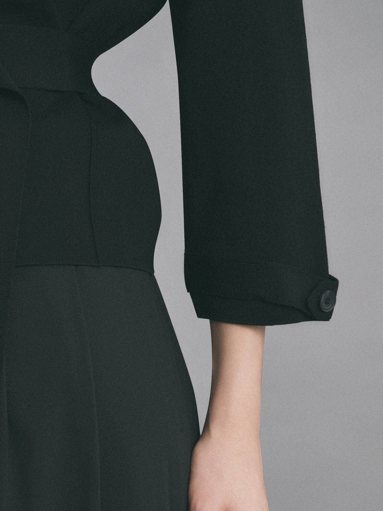 벨티드 테일러드 가디건 (BLACK)