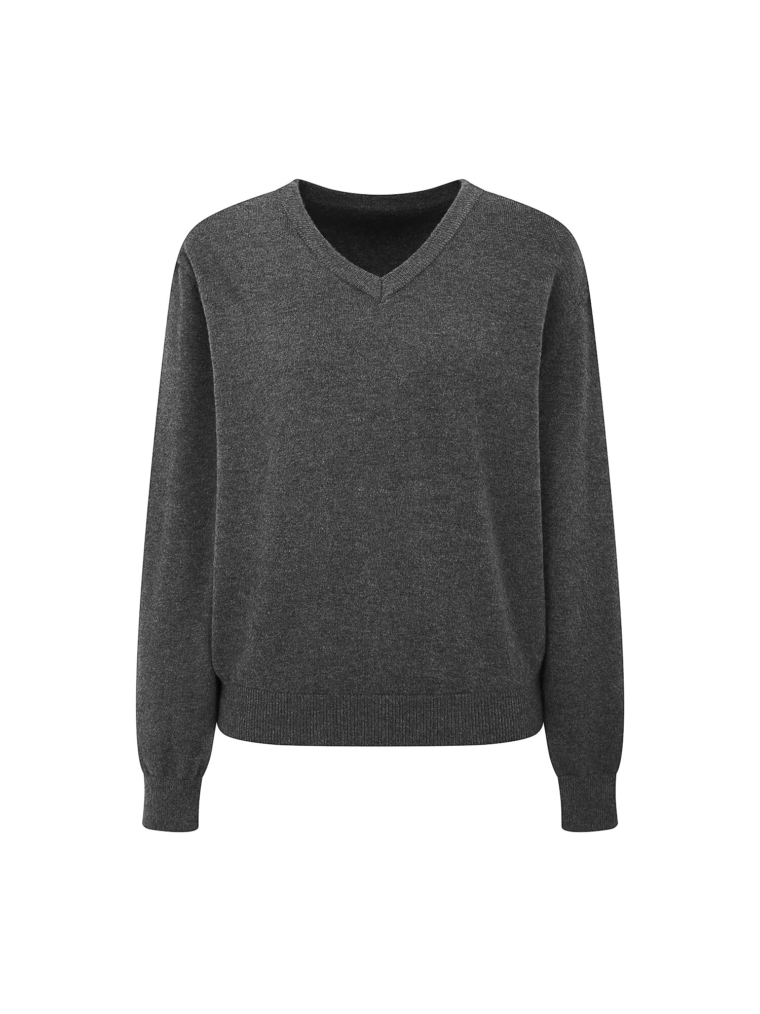 캐시미어 브이넥 풀오버 니트 (MELANGE GREY)