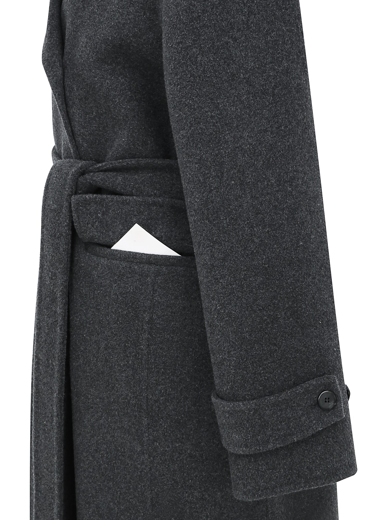 루즈핏 울 더블 핸드메이드 코트 (DARK GREY)