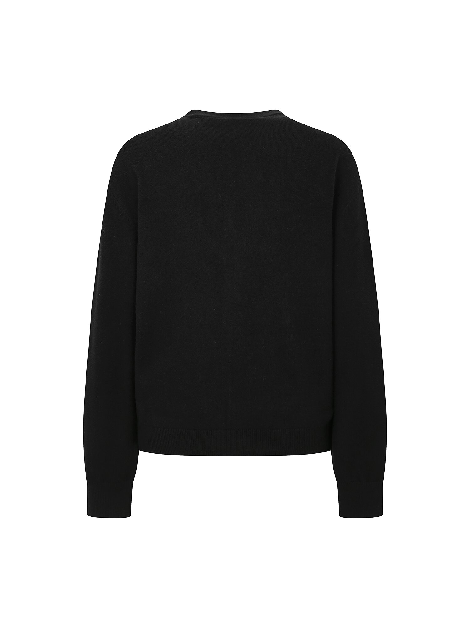 루즈핏 캐시미어 브이넥 가디건 (BLACK)