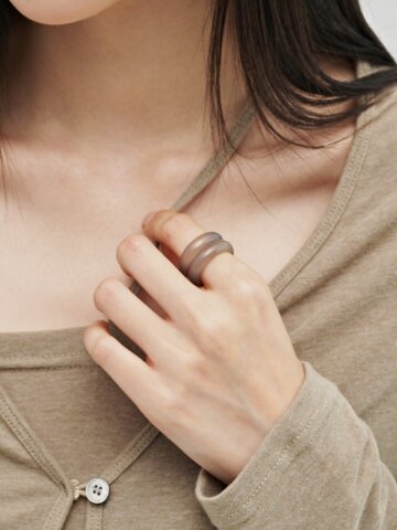 마블 스택링 - 2컬러 / Marble Stack Ring - 2 Color