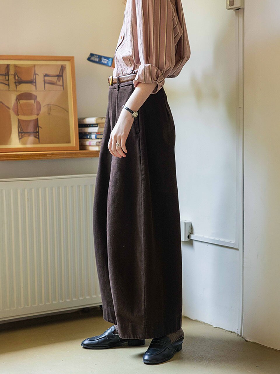 DA_Shaped wide-leg pants