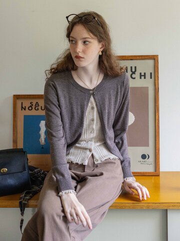 DA_Two faux pieces cardigan
