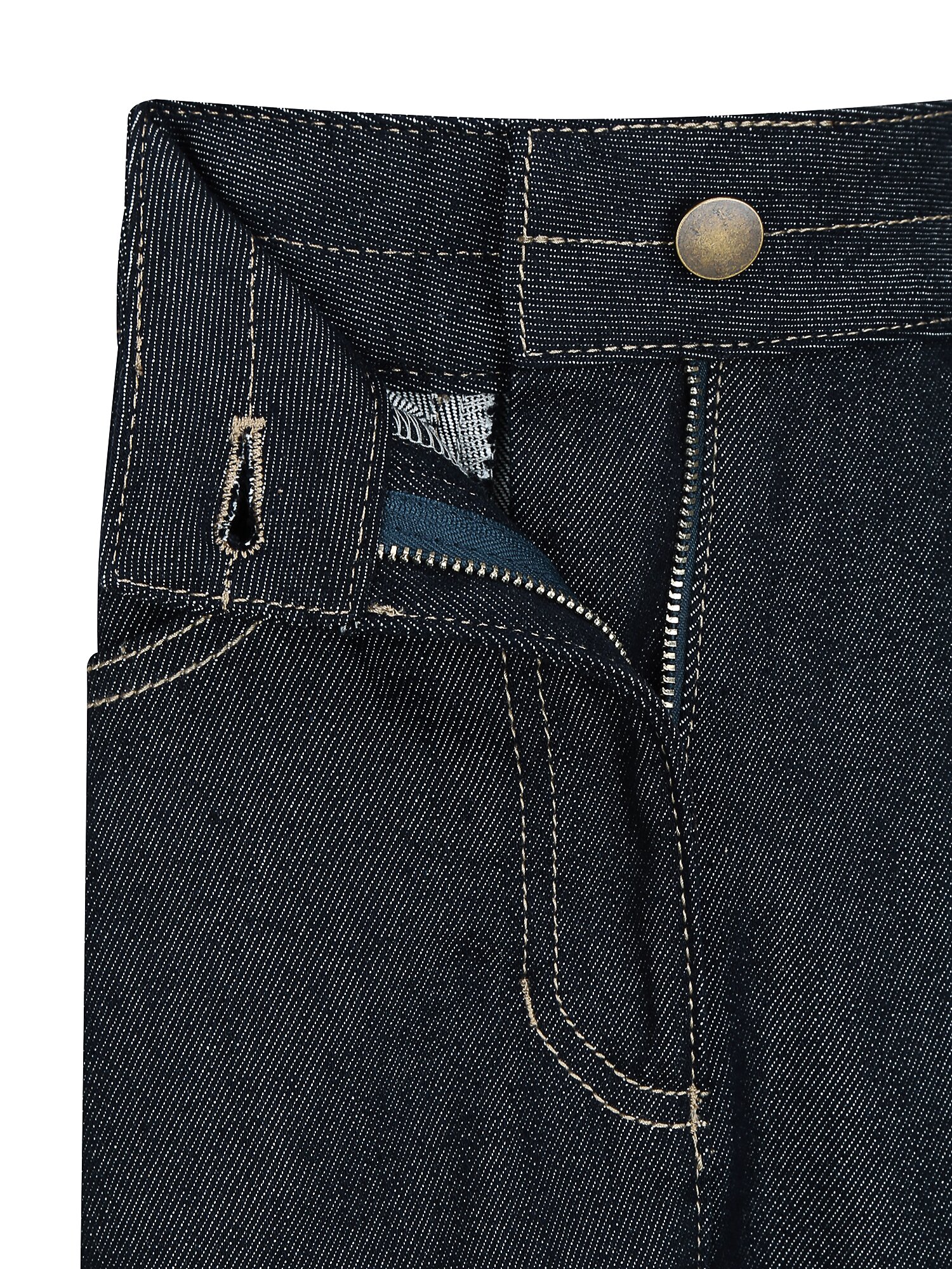 슬릿 포인트 A라인 데님 스커트 (DARK BLUE)