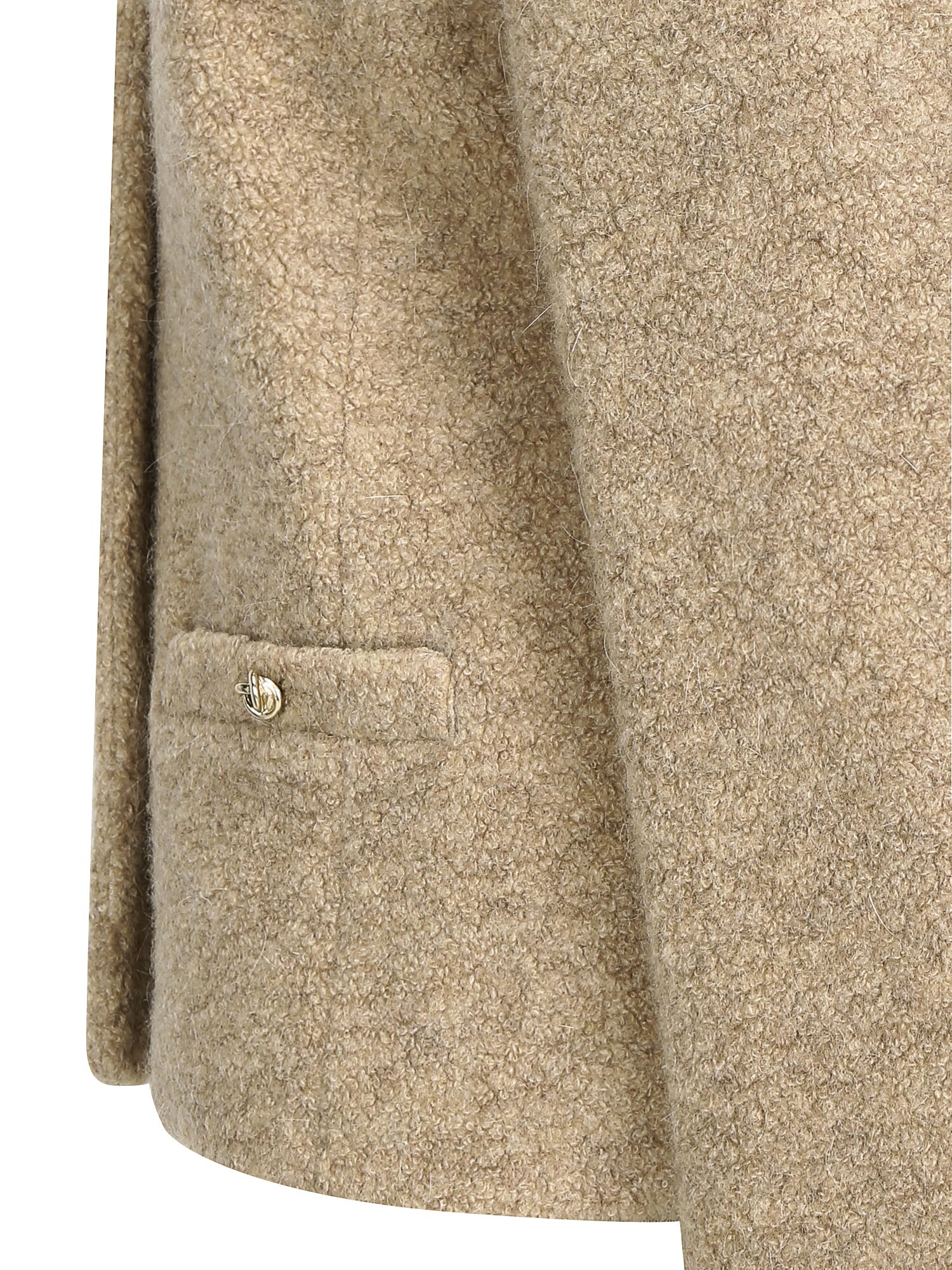 울 부클 라운드넥 크롭 재킷 (BEIGE)