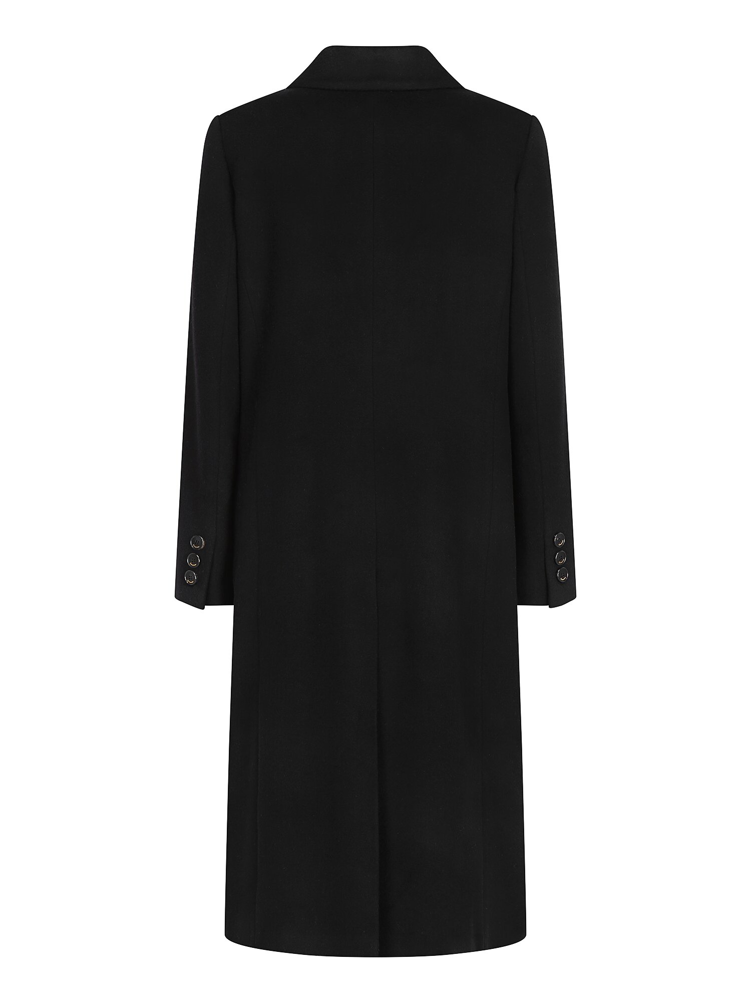 캐시미어 피크드 라펠 더블 롱 코트 (BLACK)