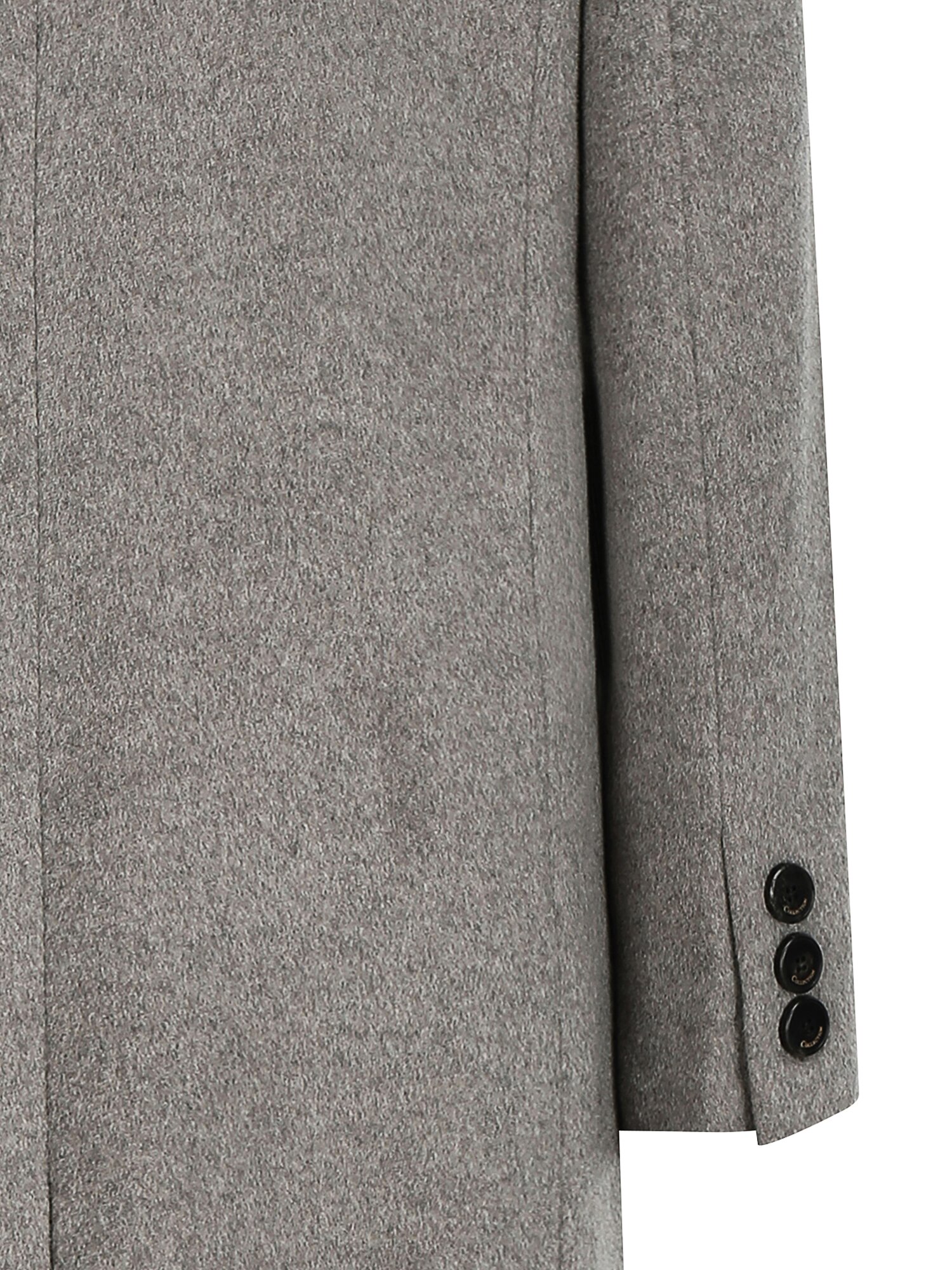 캐시미어 피크드 라펠 더블 롱 코트 (SEPIA GREY)
