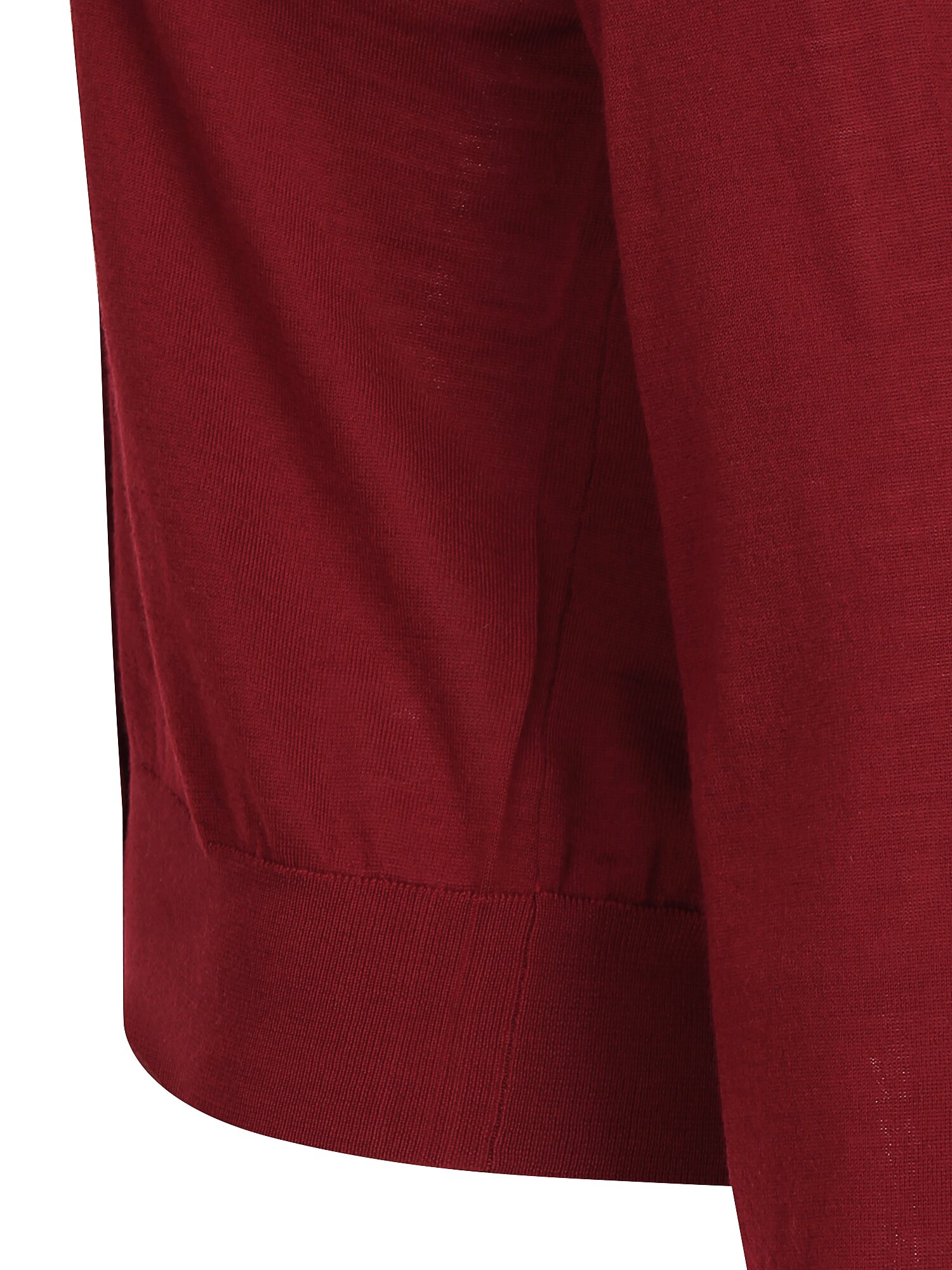 울 커버드 버튼 라운드넥 가디건 (BURGUNDY)