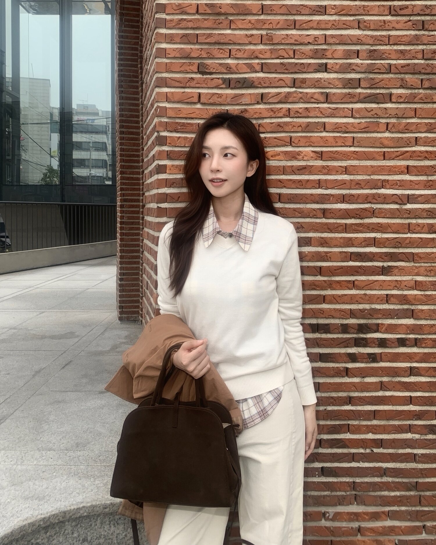코튼 인밴딩 일자핏 데님 팬츠 (CREAM)