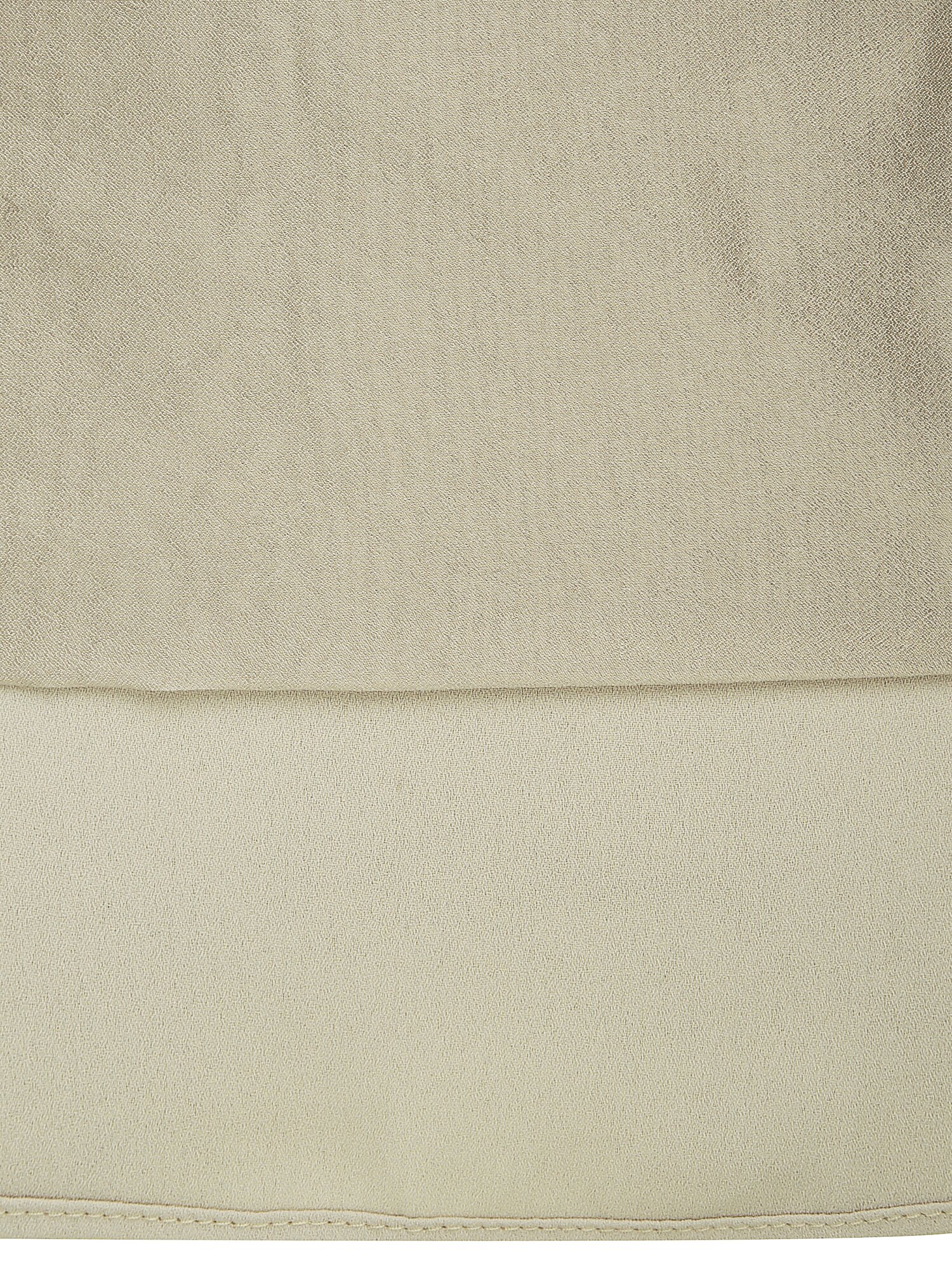 플리츠 러플 하이넥 블라우스 (BEIGE)