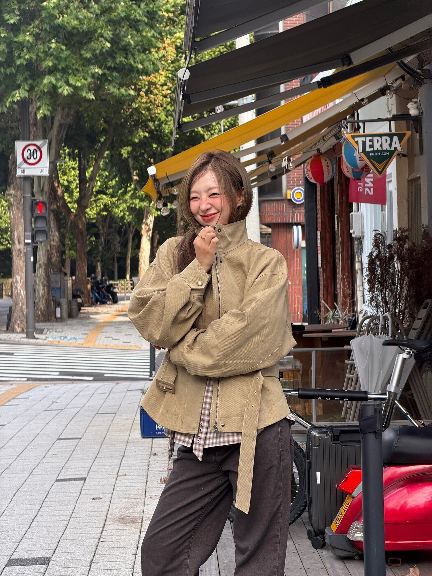 코튼 돌먼 집업 하이넥 점퍼 (BEIGE)