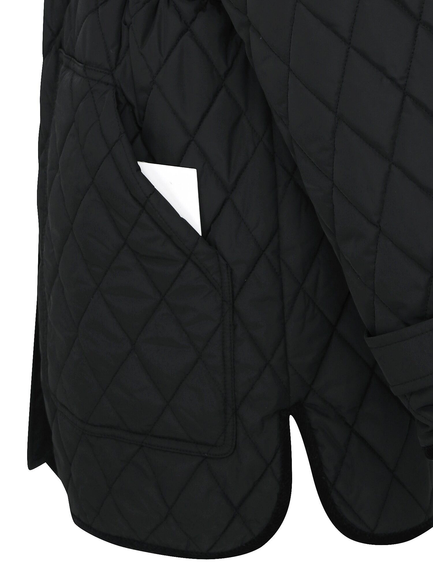 코듀로이 칼라 퀼팅 패딩 점퍼 (BLACK)