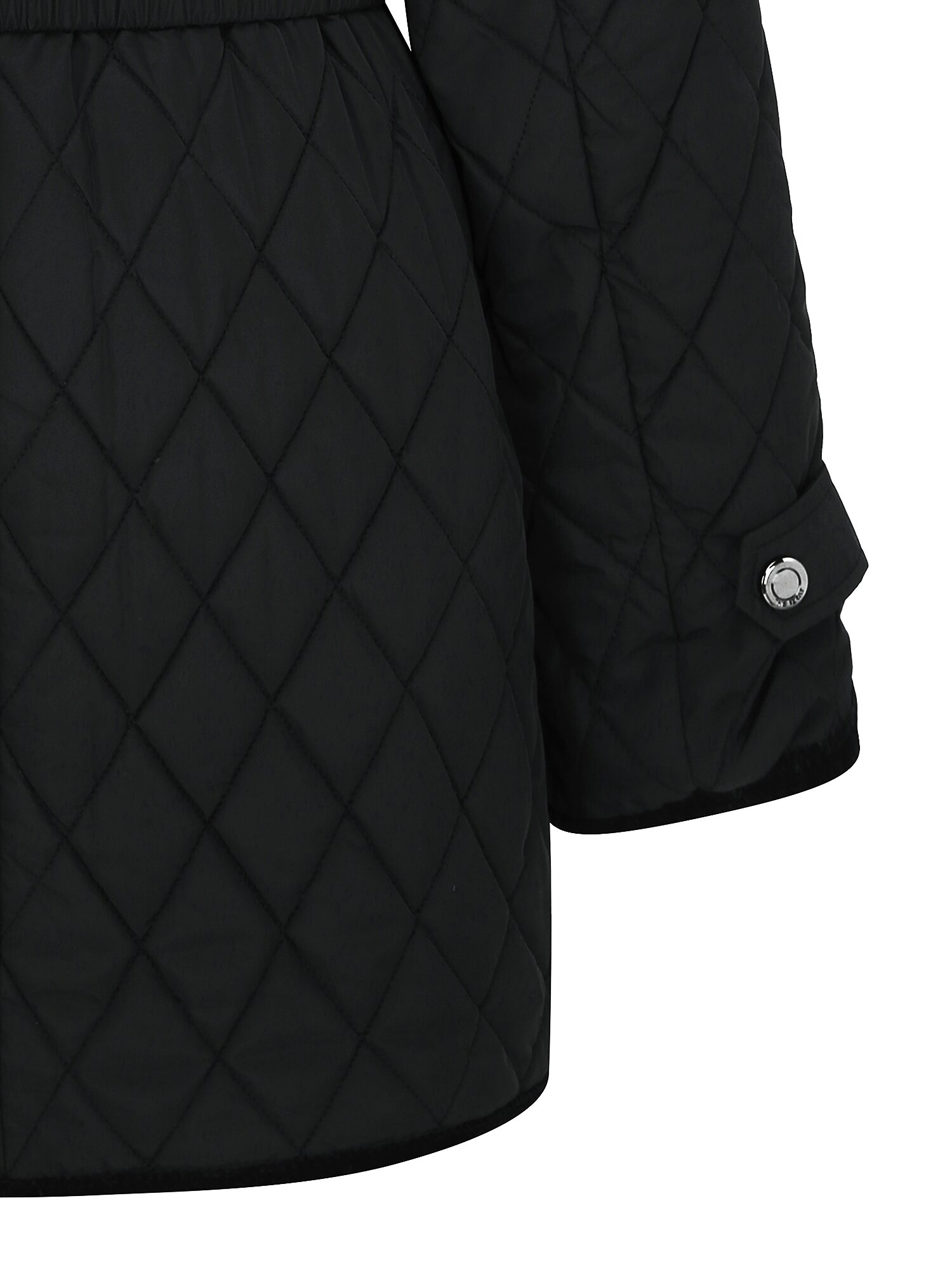 코듀로이 칼라 퀼팅 패딩 점퍼 (BLACK)