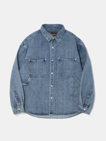 UTILITY DENIM SHIRT JACKET_LIGHT JEANS