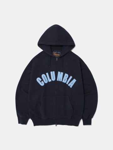 COLUMBIA ARCH TERRY ZIP-UP HOODIE_NAVY