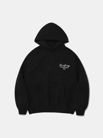 NEW SCRIPT LOGO FLEECE HOODIE_BLACK