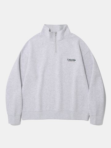 NYC EMB FLEECE H/ZIP SWEATSHIRT_LIGHT M GRAY