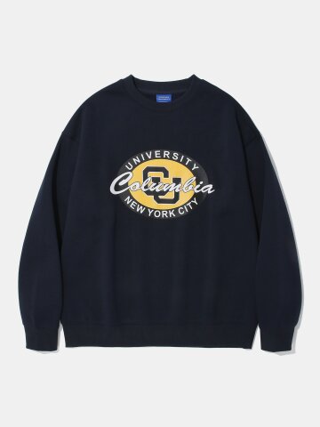 ROUND LOGO FLEECE SWEAT SHIRT_NAVY