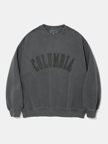 CU ARCH LOGO DYED FLEECE SWEAT SHIRT_CHARCOAL