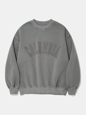 CU ARCH LOGO DYED FLEECE SWEAT SHIRT_GRAY