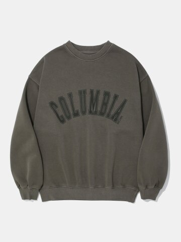 CU ARCH LOGO DYED FLEECE SWEAT SHIRT_BROWN