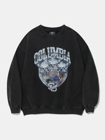CU STAR WASHED FLEECE SWEAT SHIRT_BLACK