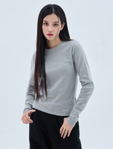 [우먼] 후라이스 슬림핏 긴팔 티셔츠 3color BK4340