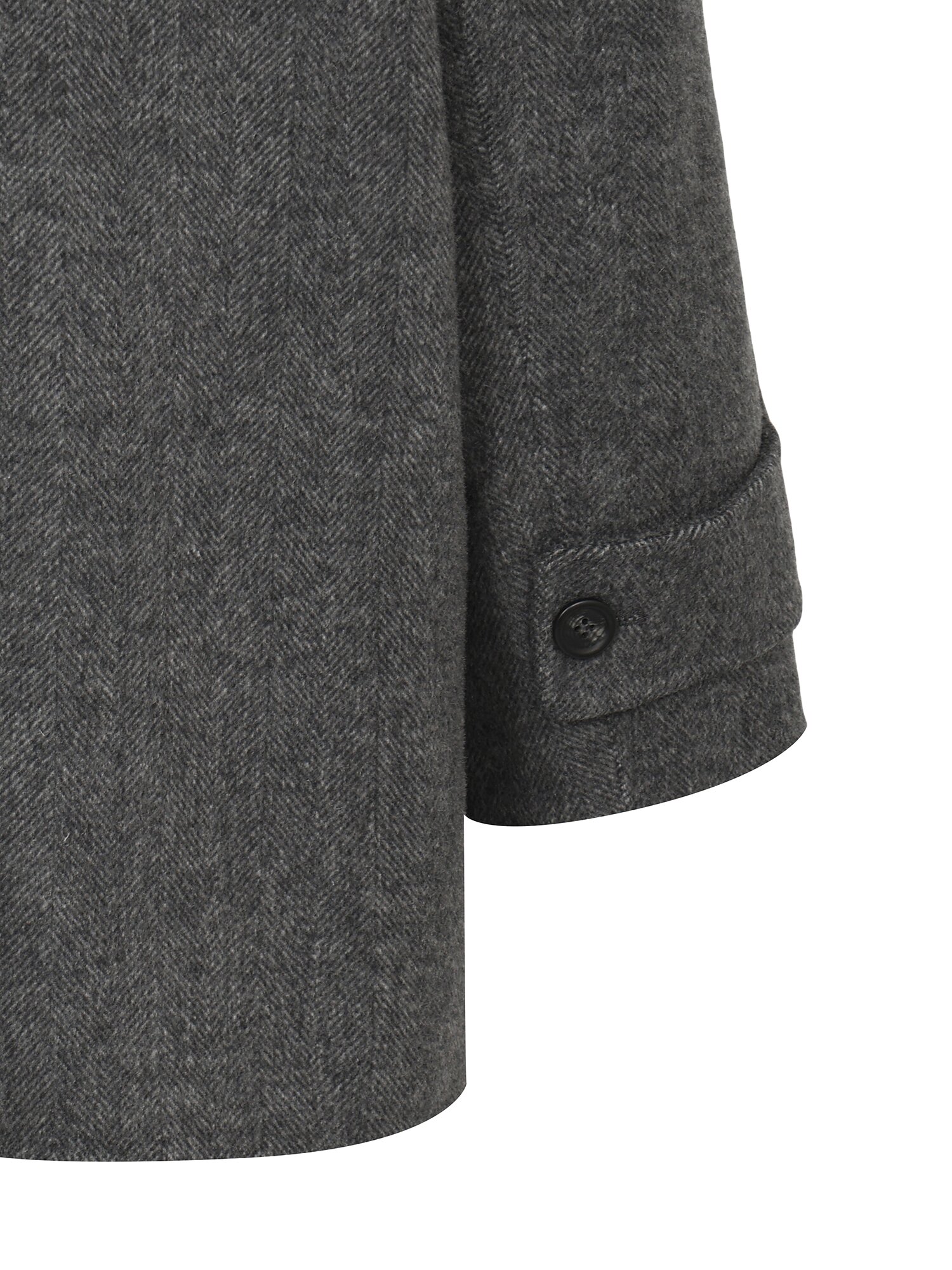 울 블렌드 헤링본 핸드메이드 코트 (DARK GREY)