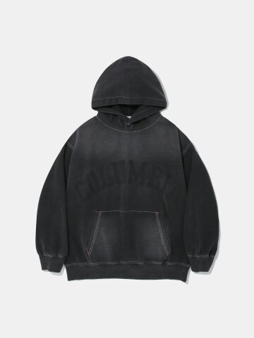 BIG ARCH RUBBER DENIM TERRY HOODIE_BLACK DENIM