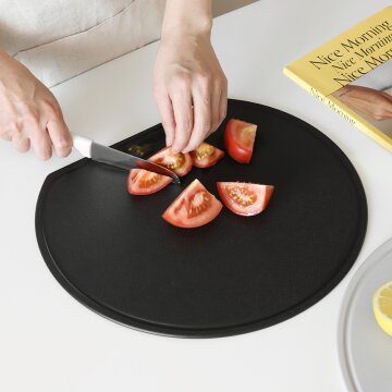 칼자국 이염에 강한 TPU 반달 도마 (S/30cm) / 99.9% 항균 이유식 앙면도마