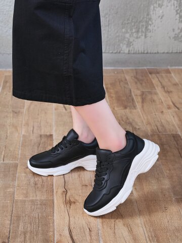데이워크 발편한 아치깔창 여성 스니커즈 아미 블랙 (DW30007-BK)