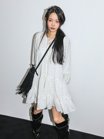 DD_Polka dot tiered dress
