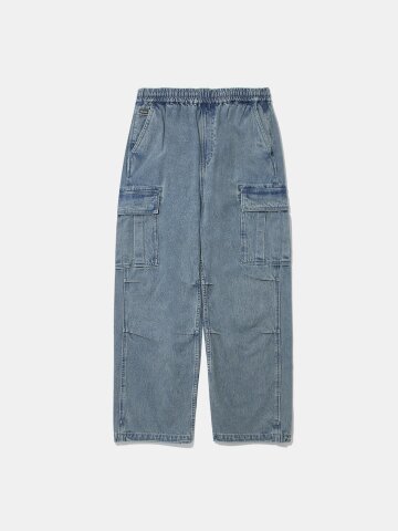 UTILITY POCKET LOOSE-FIT DENIM PANTS_LIGHT JEANS