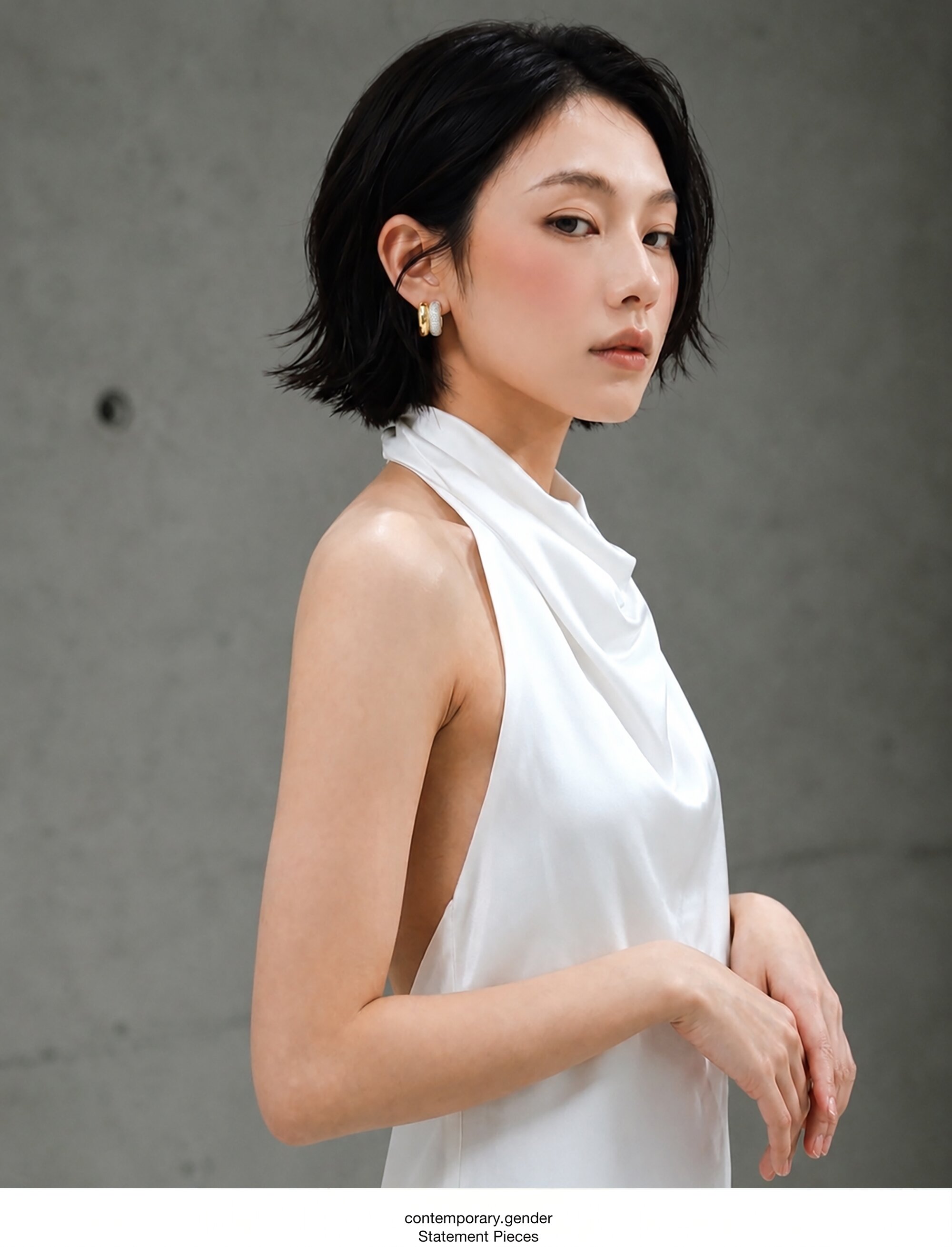 [컨젠] Dual Curve Pavé Earrings 듀얼 커브 파베 이어링