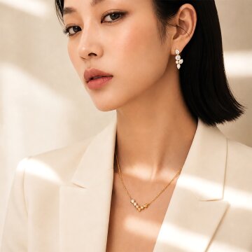 Ascending Curve Pavé Necklace 어센딩 커브 파베 네크리스