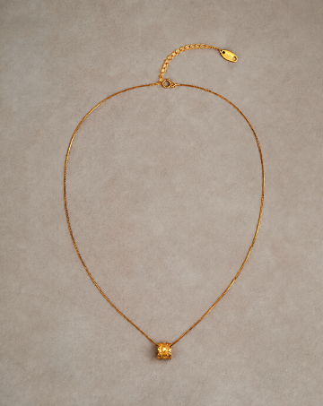 Barrel Diamond-Quilt Necklace 배럴 다이아몬드 퀼트 네크리스