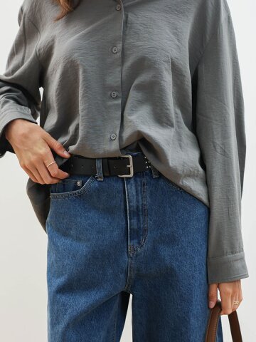 WD_Studded buckle belt