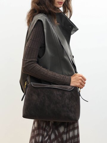 WD_Faux flap shoulder bag_2color