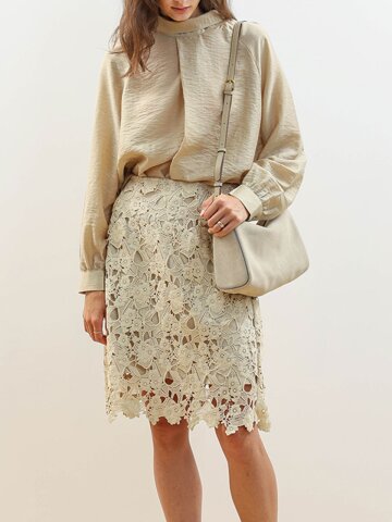 WD_Crochet lace midi skirt