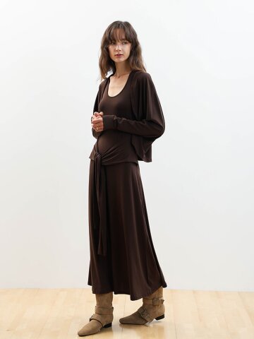 WD_Sleeveless maxi dress and cardigan set
