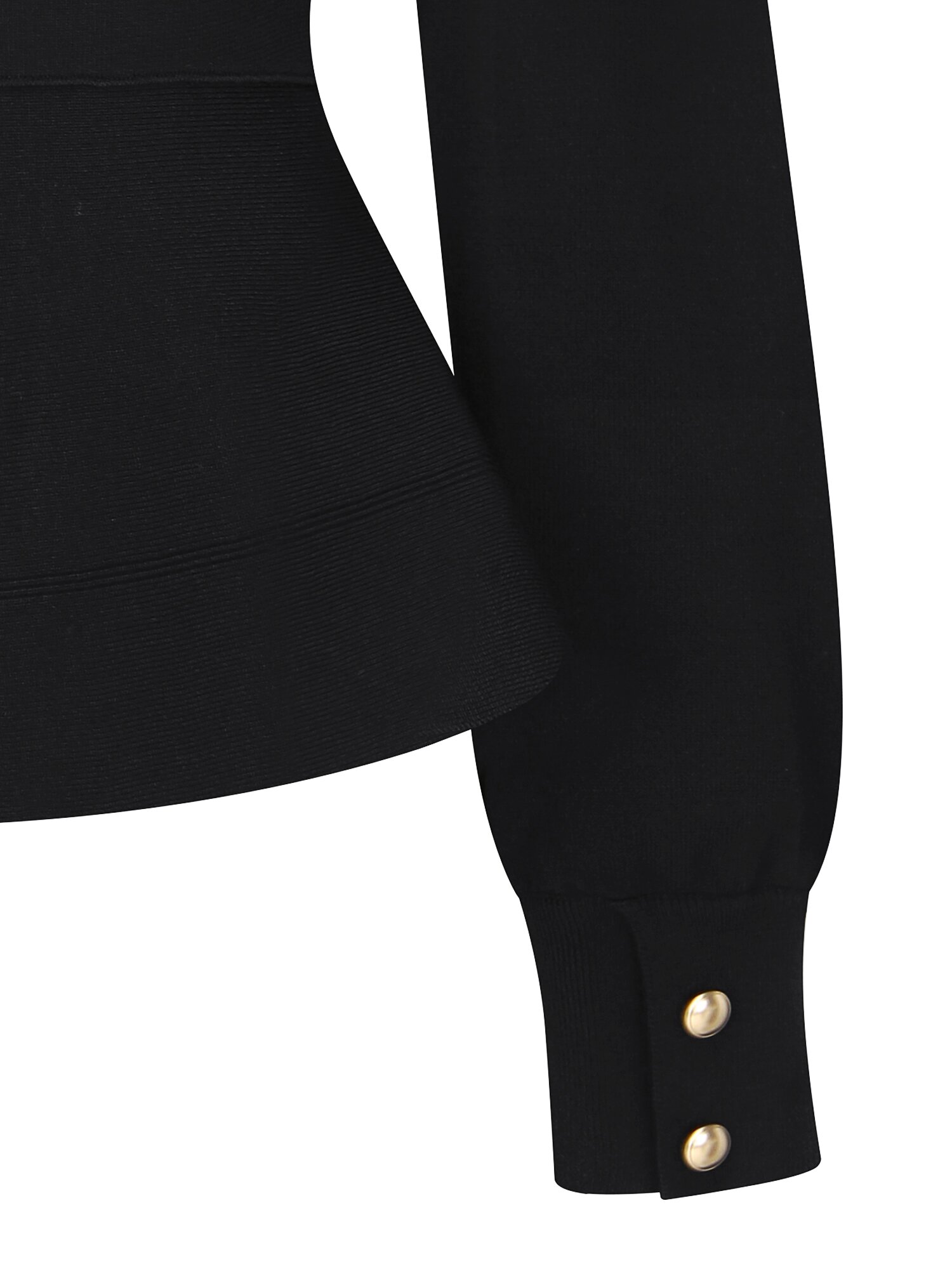 테일러드 더블 페플럼 가디건 (BLACK)