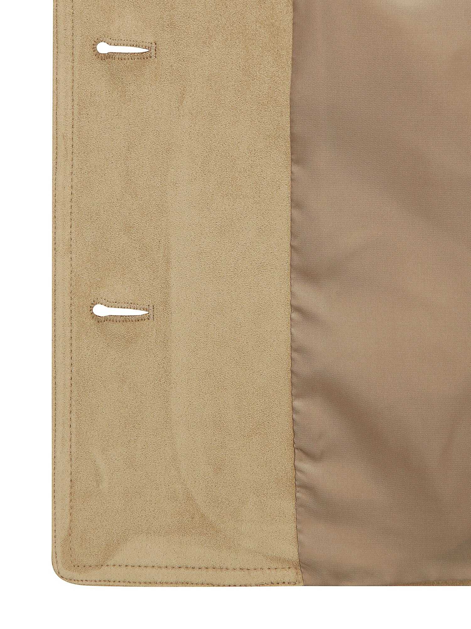 스웨이드 싱글 칼라 크롭 재킷 (BEIGE)