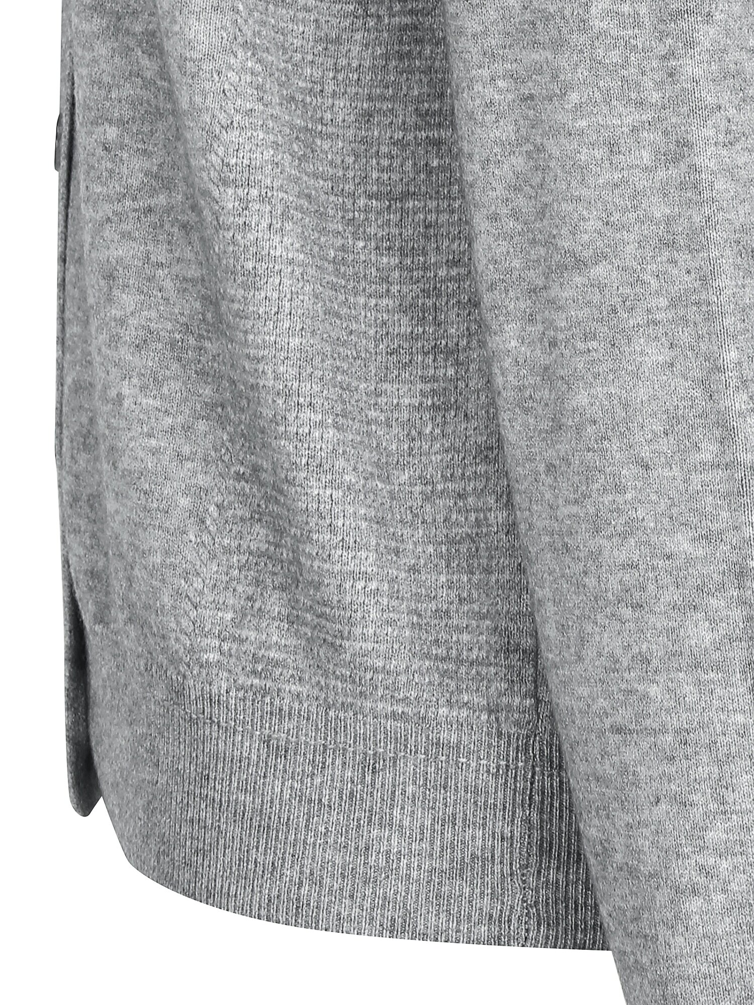 텍스쳐 블록 브이넥 가디건 (GREY)